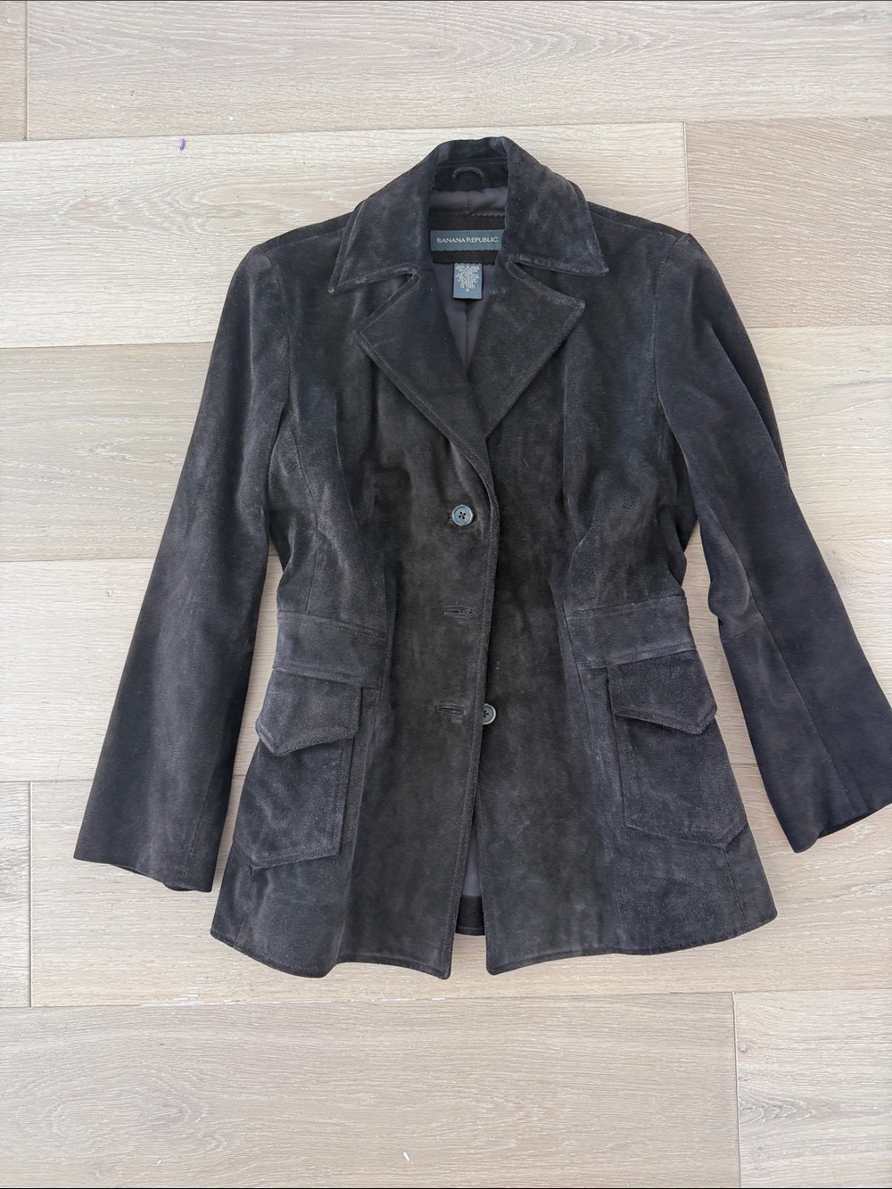 Vintage Banana republic chocolate brown suede jacket